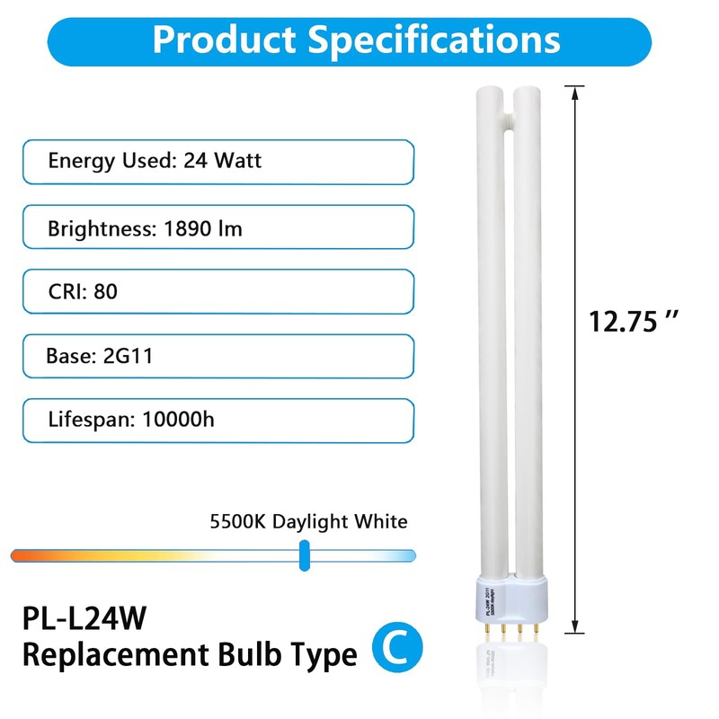 Ignixlite 24W PL24-C Fluorescent Light Bulb Replacement for OttLite B24553