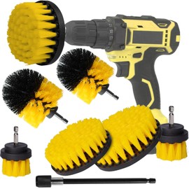 4 Piece Drill Brush Attachment Set-Drill Brush Cleaning Brushes Set Power Scrubber Cleaning Kit for Grout Shower Tub Tiles Corners Bathroom and Kitchen Surface (7)