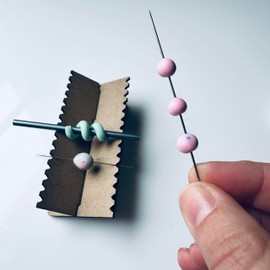 CREATEALONG.COM Original Design + Made in USA Clay Bead Baking Drying Rack 20 Thin Sharp Bead pins