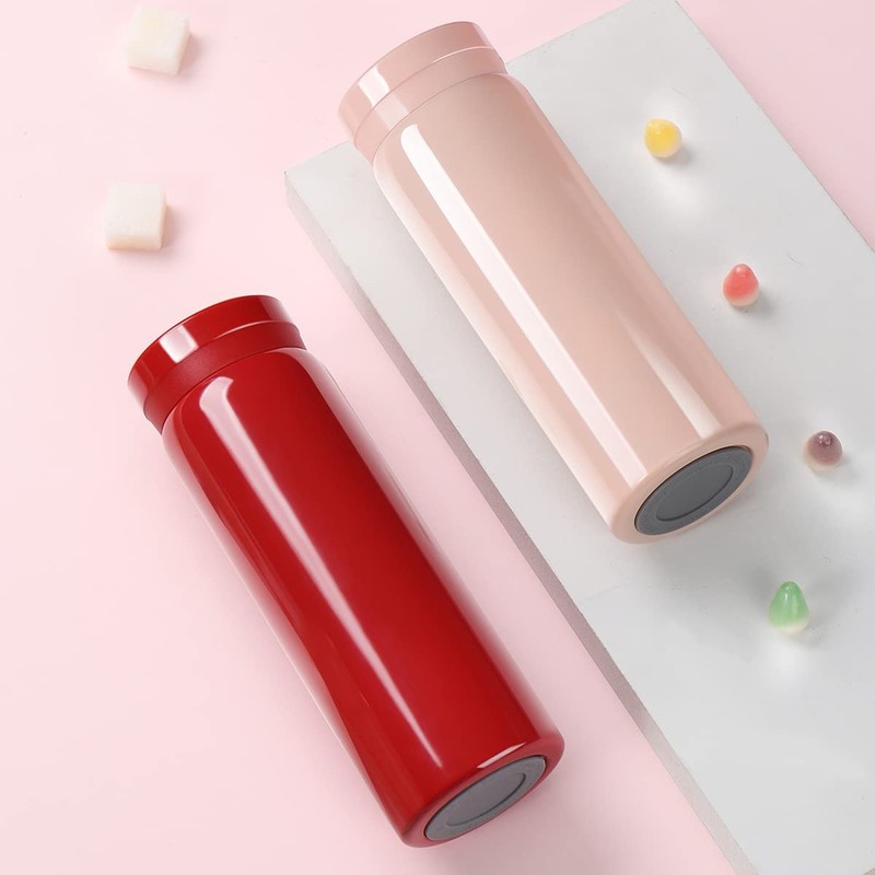Small Flask, Cute Water Bottle, Vacuum Insulated Flask for Hot