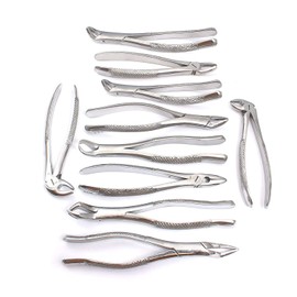 OdontoMed2011 DENTAL FORCEPS 23, 65, 150, 151, 88L, 88R, MD1, MD2, MD3, MD4 LOWER UPPER MOLAR INCISORS TEETH EXTRACTION 10 PCS EXTRACTING FORCEPS SET ODM