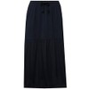 Ulla Popken Women's Jersey Flounce Skirt, navy