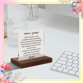 School Nurse Gifts, Nurse Retirement Gifts, Nurse's Day Appreciation Gifts, Nurse Accessories for Work, Modern Acrylic Desk Plaque with Inspirational Quotes, 10 x 10 x 1.5 cm,XXD2