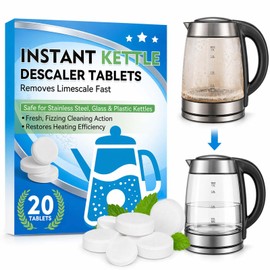 Kettle Descaler Tablet, Kettle Cleaner Remove Hard Water & Mineral Buildup, Hardwater Stains, Citric Acid for Cleaning & Descaling Water Distillers, Boilers, Limescale Remover For Kettles