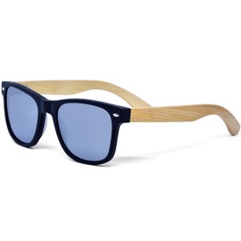 GOWOOD Bamboo Sunglasses Mens & Women | Premium Polarized Bamboo Temples & Acetate Frame | Blacked out Sunglasses UV400 Lenses | Women & Mens Sunglasses UV Protection | CE Marked & Eco-Friendly