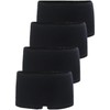 LisaModa Girls' Panty Pack of 4 Seamless Colourful, Plain black