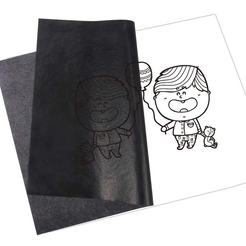 200 Sheets Carbon Paper Graphite Paper Black Carbon Transfer (8.5