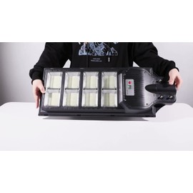 MUCH 1000W LED Solar Street Light PIR Motion Sensor Waterproof Road Lamp+Pole+Remo