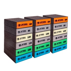 18pcs Sanding Blocks,Sanding sponges,Sandpaper Block 6 Grits(60-80-100-120-180-220),Sanding Blocks for Wood Sandpaper for Wood,Hand Sanding Block,Sand Paper Sandpaper for Walls,Sanding Sponge