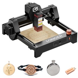 LONGER RAY5 mini Laser Engraver and Portable Laser Engraver, 0.04mm Laser Spot, 12000mm/min, Desktop Laser Engraver, Ideal for DIY Projects on Wood, Metal, Acrylic, Leather, and More (2.5W)