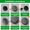10"Inch Stainless Steel Universal Round Louvered Vent Cover with Built-in