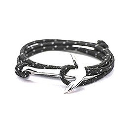 Balboa Anchor Wrap Bracelet VB002 (01, 02, 03, 04) (Black/Gray 03)