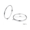 Fu You Fu You 925 Silver Round Circle Sleeper Hoop