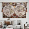 Aubelin Tapestry Antique Map Medieval Fine Art Tapestry Wall hanging