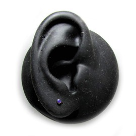 NewkeepsR 18ga G23 Titanium Press Fit Threadless Push Pop In 2.5mm Sleepy-lavender Opal Top Labret Lip Monroe Backing for Nose Stud Piercing-6mm/7mm