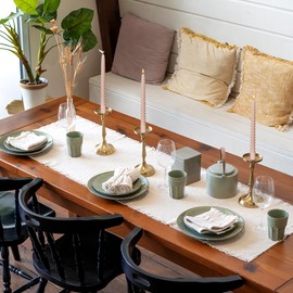 6 Pack 10 Inch Light-Mocha Spiral Taper Candles for Home Decor, Unscented Dripless Twisted Candlesticks for Weddings Dinner Holiday Decoration Formal Events