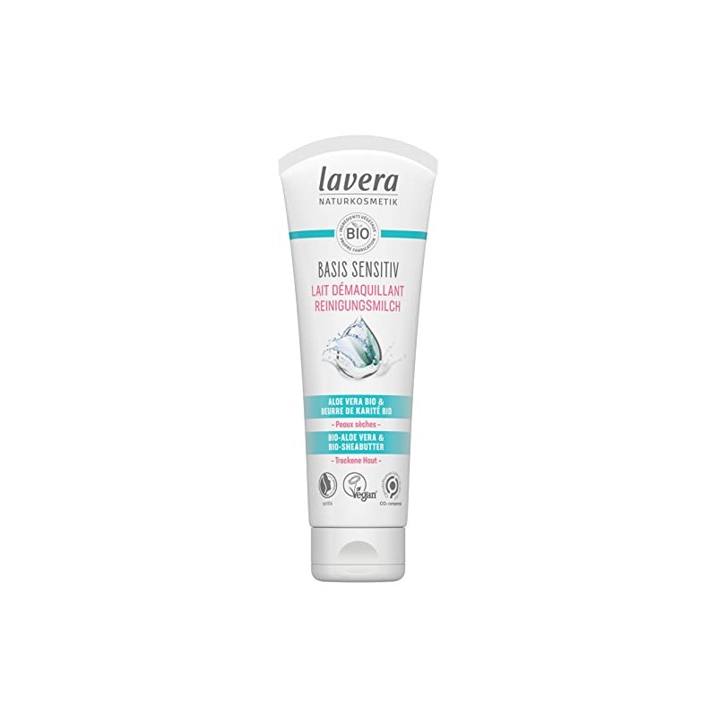 LAVERA Basis Sensitiv Cleansing Milk Organic Plant Ingredients 100% Natural