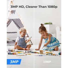 REOLINK Home Security Camera System, 3MP HD Plug-in Indoor WiFi Pan Tilt Pet Camera, Baby Monitor, Night Vision, 2 Way Talk, Smart Human/Pet Detection, Local microSD Card Storage, E1(2 Pack)