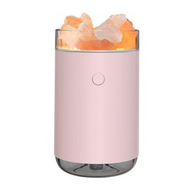 Salt Diffuser Humidifier USB Aroma Diffuser Desktop Humidifier with Colorful Light Effect Pink