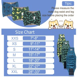Grecle Reusable Dog Diapers Male 3Pcs, Premium Washable Belly Band for Male Dogs XLarge, High Absorbing Male Dog Wraps for Doggie in Incontinence, Excitable Urination and Training (Giraffe, XL)