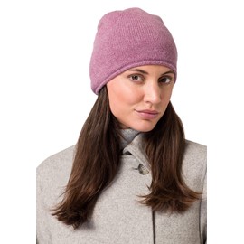 Style & Republic Women's Knitted Beanie Made of 100% Cashmere, Hat Made of Premium Cashmere, One Size with 50 cm Waistband, Your Cuddly Beanie for Stylish Autumn and Winter Moments, antique pink