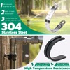 OURU 72PCS Stainless Steel Cable Clamp,Rubber Coated Cushioned Insulated Cable