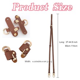 Purse Straps Replacement, Strap for Longchamp Pouch Leather Adjustable Purse Straps for Women's Mini Shoulder Bag Leather Handbag Crossbody Shoulder Strap Kit for Mini Tote Bag