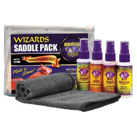 WIZARDS, Motorcycle Cleaner Kit (Saddle Pack) (5 pc)