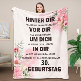 Belloxis 30th Birthday Gift Cuddly Blanket for Best Friend Sister Gifts for Women