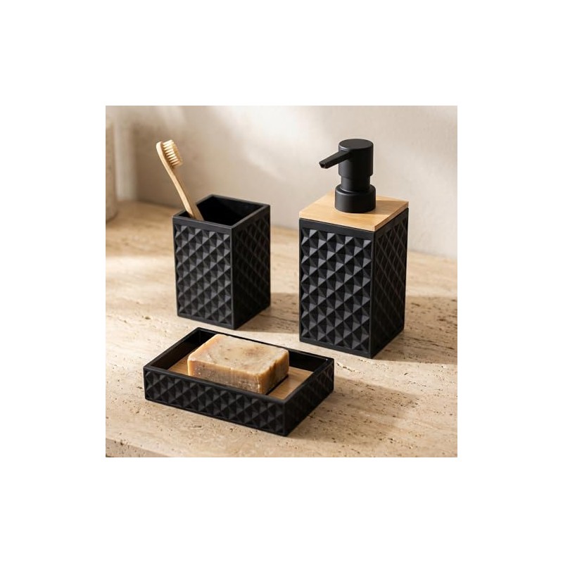 Set de Accesorios para Baño 5 Piezas con Detalles en