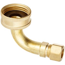 Plumb Pak PP84RB Elbow, for Use with Maytag, Amana, Kitchen Aid, Whirlpool and Jenn-Air Model Dishwashers, 3/8" x 3/4", Rubbed Brass