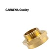 Gardena Brass Reducing Thread Nipple: Brass Connector for Thread Reduction