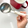 KKU-MIM Wide Head Serving Spoon with Silicon Handle, 8 inch,