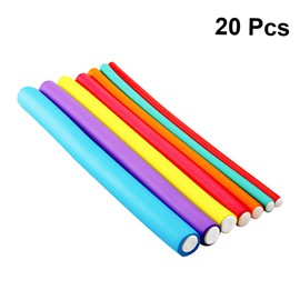 Mikinona 20pcs Multifunction Hair Curling Rods No Heat Hair Curler Stick Cold Wave Spiral Curls for Women Random Color