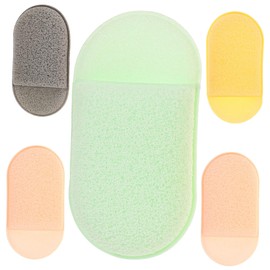 Housoutil 5pcs Portable Face Wash Sponges Ergonomic Cleansing Pads for Makeup Removal Soft and Reusable Finger Sponges Grey for Gentle Skin Care