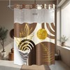 Boho Mid Century Modern Hookless Shower Curtain with Snap in