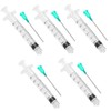 Dispensers Applicator Syringes Set, 5 Pack 3ml Dispensing Syringes With