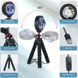 Balkwan Sunset Lamp Projection Rotation Rainbow Projection Lamp Led Romantic Visual Led Light Network Red Light with USB Modern Floor Stand Night Light Living Room Bedroom Décor (16 Colors)