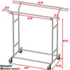 Simple Houseware Heavy Duty Double Rail Clothing Garment Rack, Holds