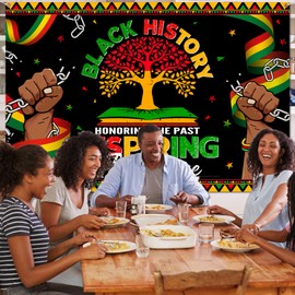 Black History Month Decorations,Black History Month Banner Black History Backdrop for Wall Classroom Bulletin Board,5 * 3ft African American Month Celebration Decorations Banner