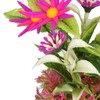 2pcs Artificial Aquarium Plants Silicone Flowers Reusable Resin Pots Fish