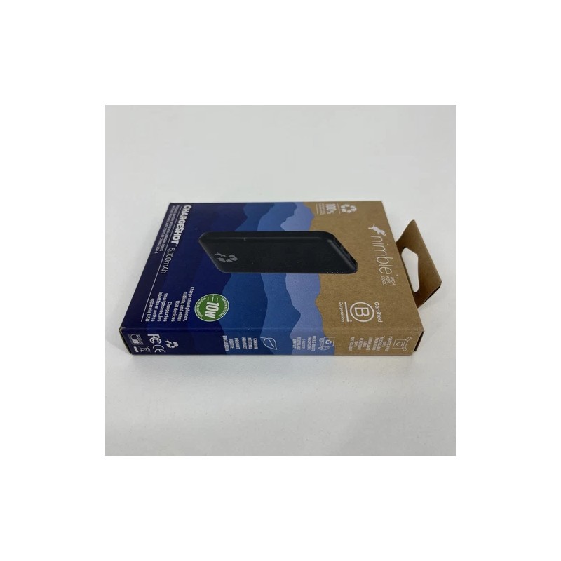 Nimble Chargeshot Portable Charger 5,000mAh battery - Black 2 USB-A