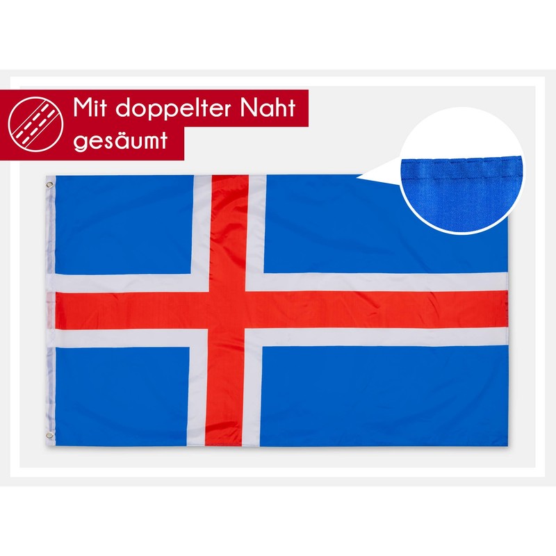 PHENO FLAGS Iceland Flag - Iceland Flag 90 x 150