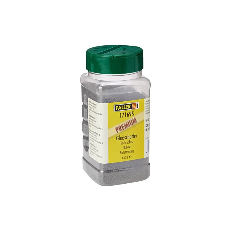 FALLER 171695 Premium Track Ballast 500 ml Dark Grey (for