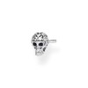 Thomas Sabo Women's Single Skull Stud Earrings 925 Sterling Silver,