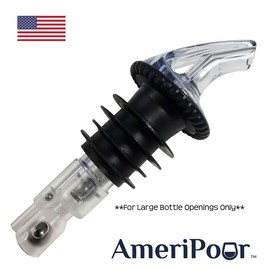 Ameripour - Measured Liquor Pourer - Patron Pour Spout - Made 100% In The USA. Bar Spouts That Don't Leak - No Cracks, Just A Perfect Cocktail Pour Every Time. (Clear, 1oz (30ml) - 3 Pack)