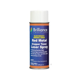 12 Oz - BLI201 - Aerosol Red (Copper Tone) Laser Ink for Metals Marking - CO2 Laser - Fiber Laser - YAG, Durable, Permanent, High Contrast, Brilliance Laser Inks