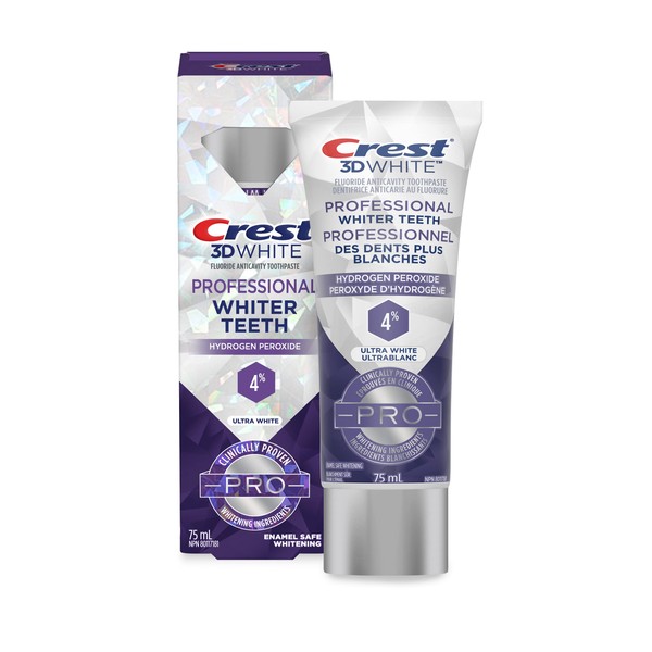 Crest 3D White Toothpaste, Professional Ultra White, 75 mL