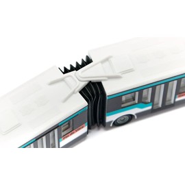 siku 1617001, Gelenkbus RATP Frankreich, Metall/Kunststoff, Türkis/Weiß, Vielseitig einsetzbar, Spielfahrzeug für Kinder