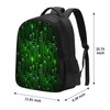 SARA NELL Programmer Green Matrix Binary Code Backpack for Boys